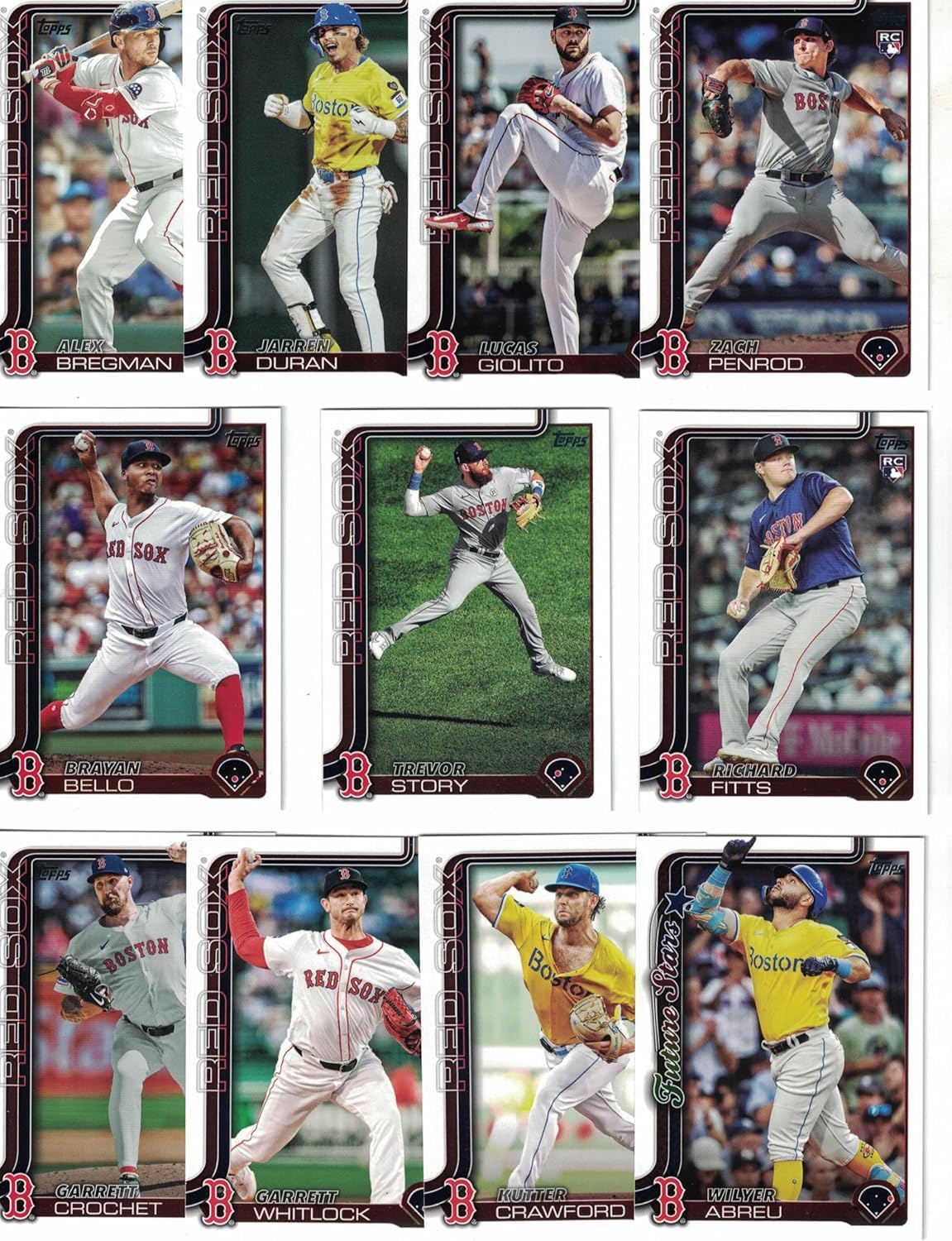 Amazon.com: Boston Red Sox 2025 Topps Complete Mint 23 Card Team